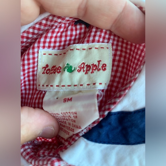 Girls Toffee Apple Red White And Blue Patriotic Stars 9 Month - Picture 2 of 3